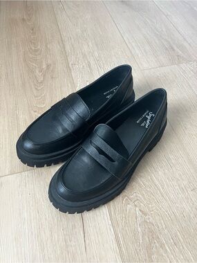 SEYCHELLES Black Penny Loafers